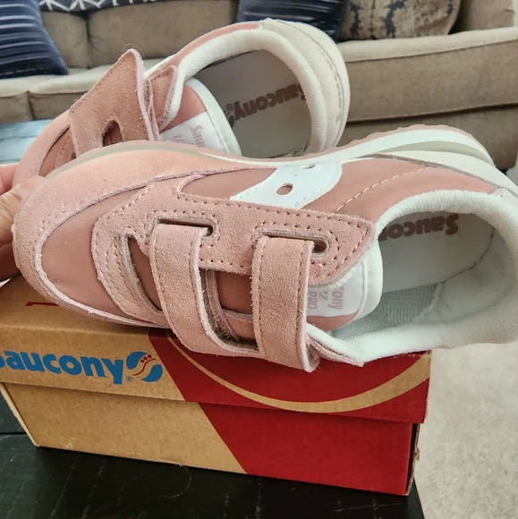 Saucony Childrens Jazz Velcro Sneakers sz 10 - Picture 5 of 6